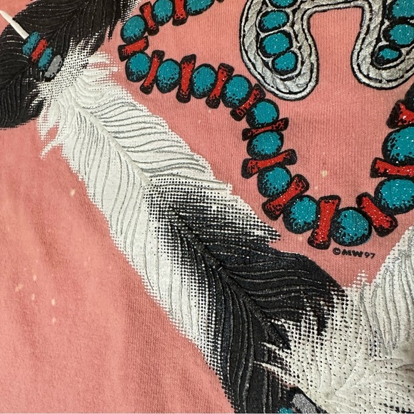 Vtg 90s Cherokee Native American T-shirt - Picture 2 of 5